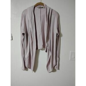 ATHLETA Nirvana Wrap Hoodie Cardigan Small Open Front High Low Lightweight Layer